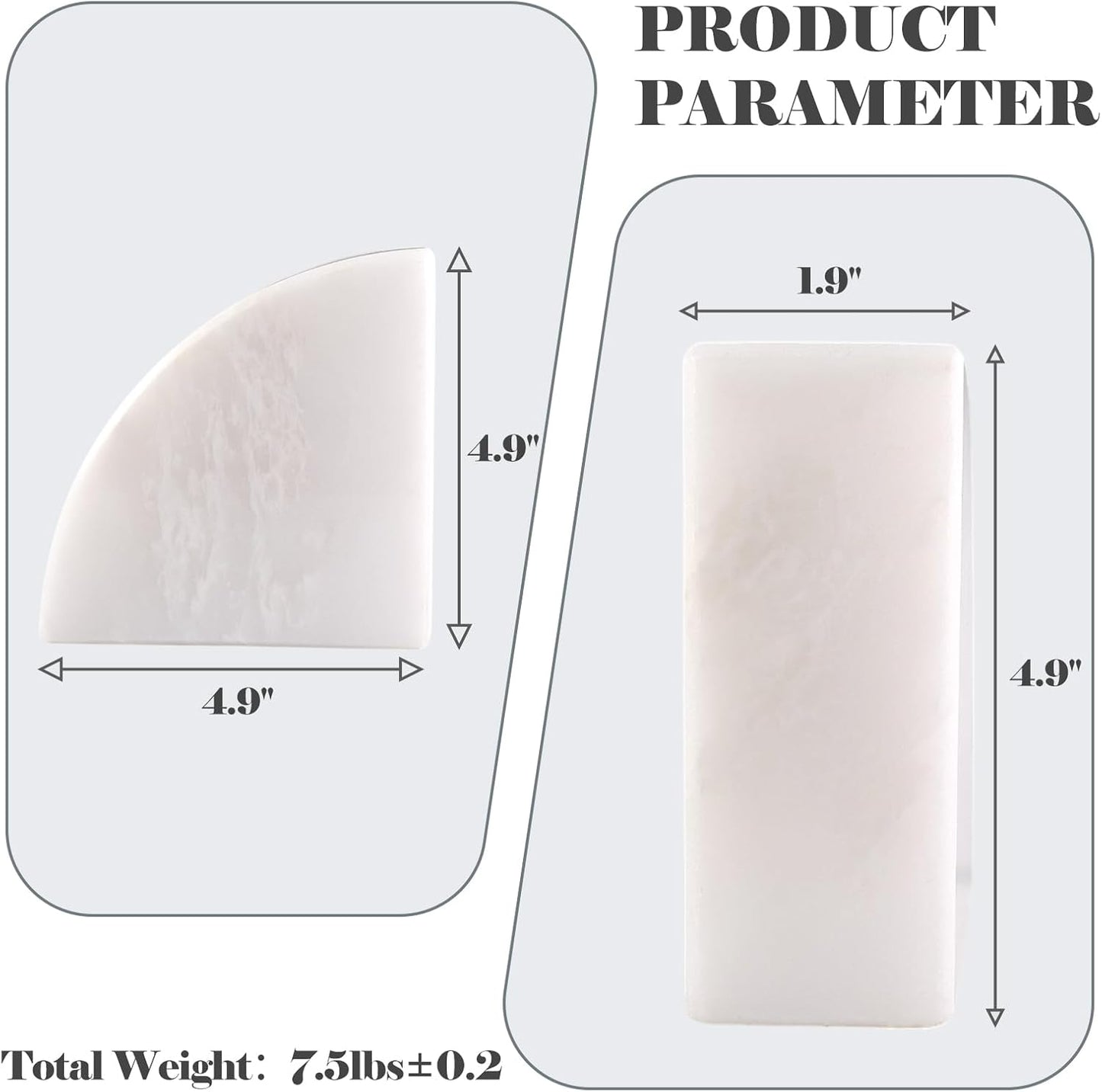 Karibiber Travertine Bookends for Heavy Books, Marble Decorative Bookends for Shelves, Heavy-Duty Stone Book Ends for Hardback Book & Cookbooks, Unique Book Stopper & Holder, Travertino Italy