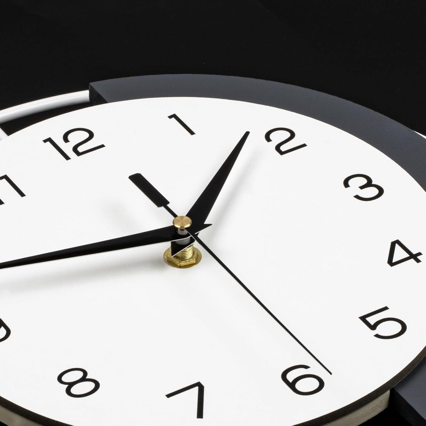 Wall Clock for Living Room Decor Decorative Wall Clock with Pendulum Silent Quartz Battery Operated Black Metal Large Clock for Dining Room,Kitchen,Home,Bathroom,Bedroom,13.8x21.3 in