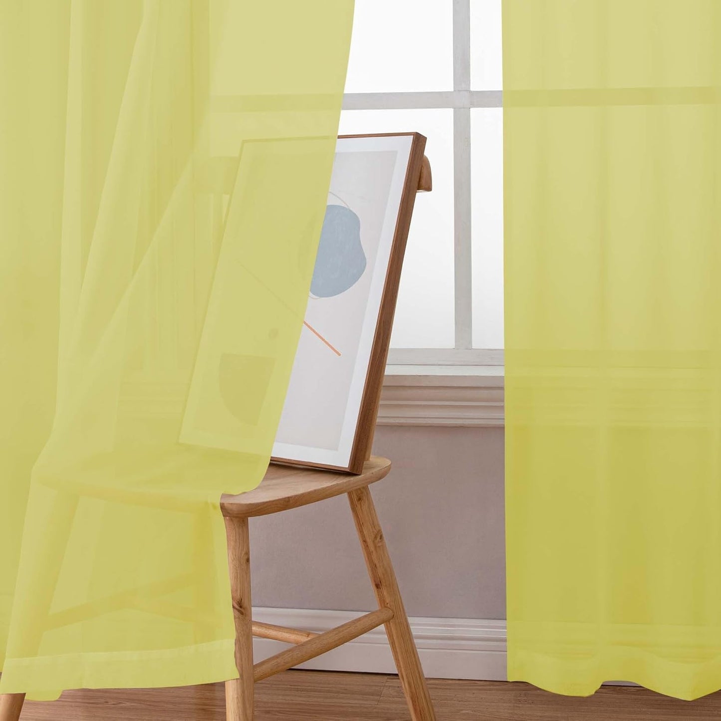 Chyhomenyc Sheer White Valances for Windows 2 Pack, Small Window Curtains for Living Room Bathroom Cafe Laundry Basement, Modern Top Dual Rod Pocket Voile Curtain, 42W x 14L inches, White - Colors A