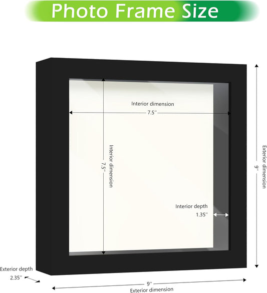 FrameWorks 11” x 14” Dark Oak Wooden Shadow Box Frame – Display Case with Soft Felt Back, Memory Box with Tempered Glass, Display Box with Elegant White Ball Push Pins, Wooden Flower Box
