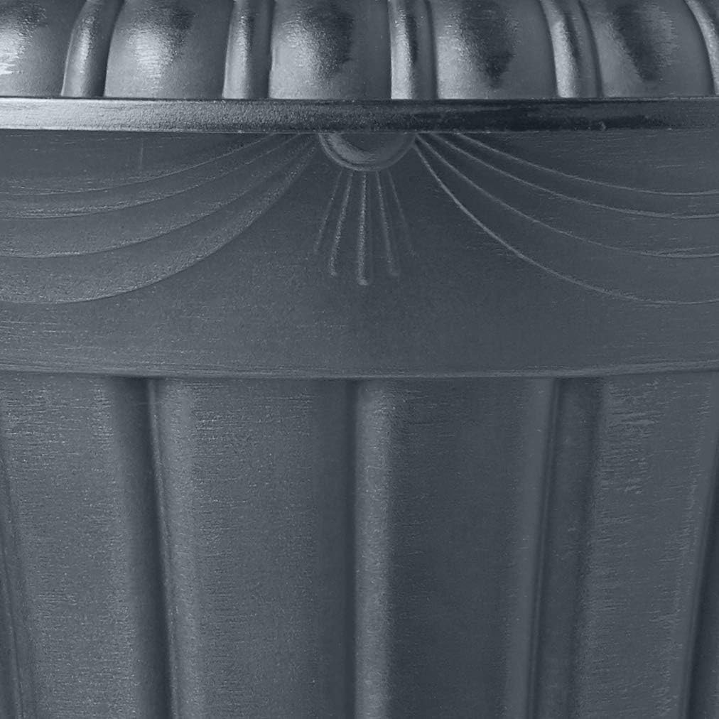 Arcadia Garden Products PL10CP Classic Traditional Plastic Urn Planter Indoor/Outdoor, 15" x 13", Brushed Copper