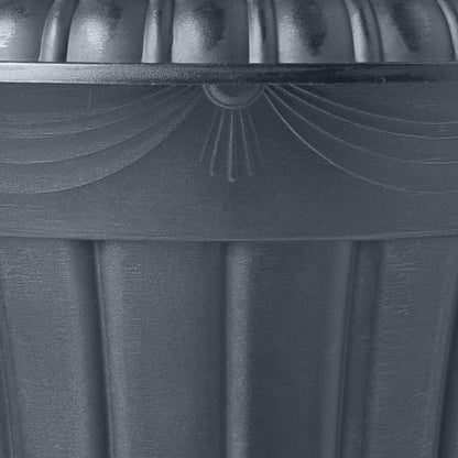 Arcadia Garden Products PL10CP Classic Traditional Plastic Urn Planter Indoor/Outdoor, 15" x 13", Brushed Copper