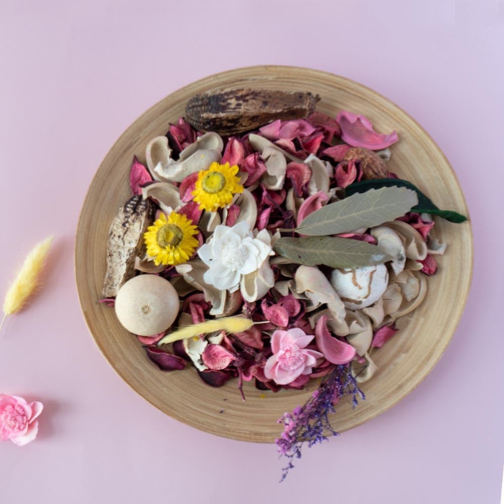 Qingbei Rina Spring Potpourri Bags,Lemon/Citrus/Thyme Potpourris Bowl Filler,Yellow Decorative Pot pourri Dried Flowers,Home Fragrance Sachet, Vase Fillers(20 oz)