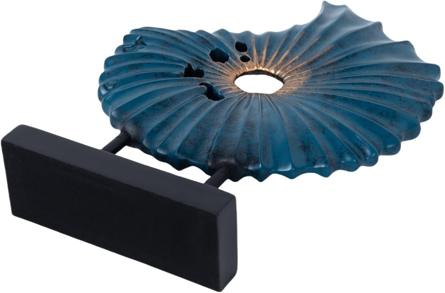 Unique Round Coin Sculpture Decorative Objects for Shelf Home Decor Accents, Modern Abstract Tabletop Decor Items for Living Room Fireplace Mantel, Above Cabinet (Black)
