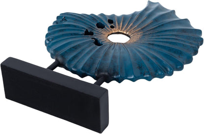 Unique Round Coin Sculpture Decorative Objects for Shelf Home Decor Accents, Modern Abstract Tabletop Decor Items for Living Room Fireplace Mantel, Above Cabinet (Black)