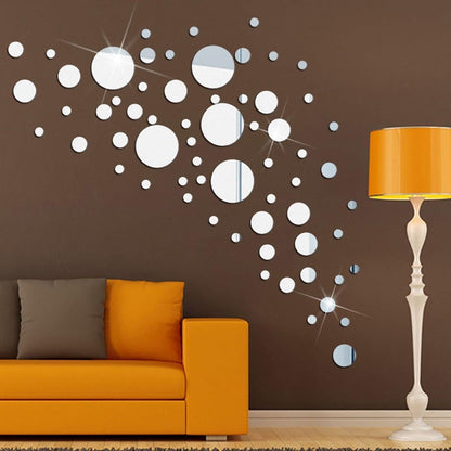 7.87" Round Wall Mirror Tile Self Adhesive Acrylic Mirror Sheet Sticker for Bathroom, Bedroom, Door, Home Decor