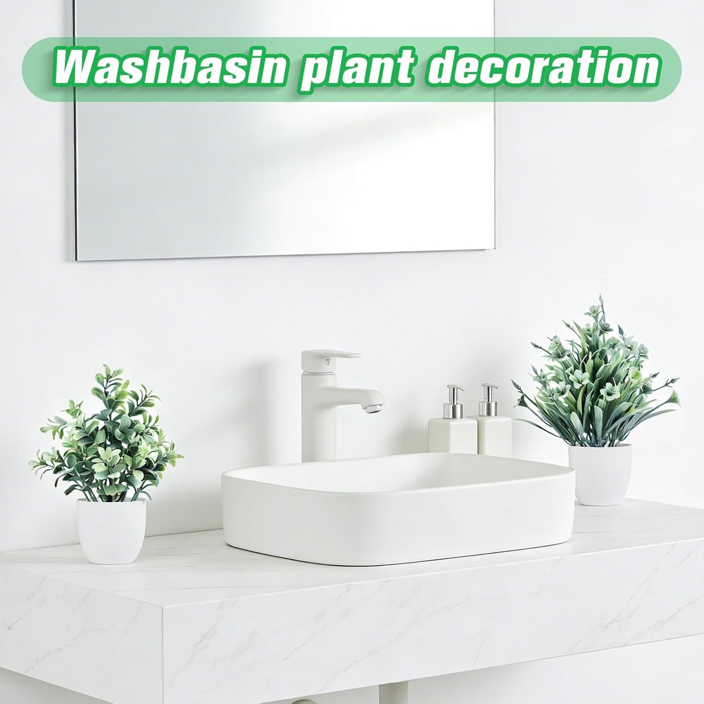 4pcs Fake Small Plants, Artificial Greenery Potted Plant for Home Office Decor, Small Faux Gray Grass Eucalyptus for Bathroom Plants Decoration, Mini Plant Potted Table Shelf Decoration