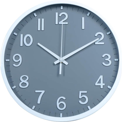 Wall Clocks Battery Operated 8 inch Modern Wall Clock,Silent Non Ticking Wall Clock for Living Room Bedroom Kitchen Office Classroom Decor (Green White)