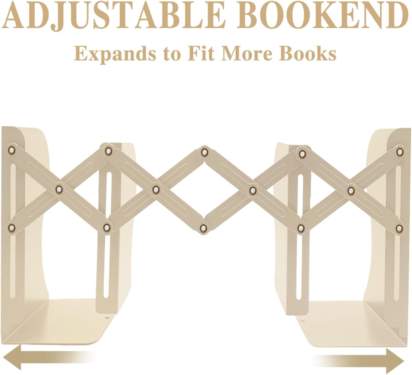 Adjustable Bookends Non Skid Decorative Bookends,Metal Bookend for Heavy Books,Bookshelf Organizer Holder for Books and Magazines for Desk(Black)