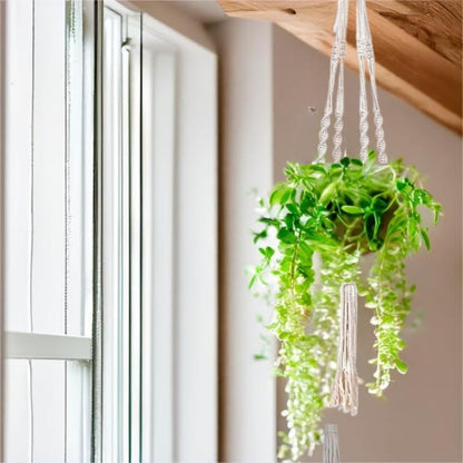 feedee Macrame Plant Hangers Indoor Macrame Hanging Planters for Indoor Plants, 6 Pack Hanging Plant Holders Indoor Hanging, Macromay Plant Hangers for Indoor Plant Hanger, Outdoor Flower Pots Holder
