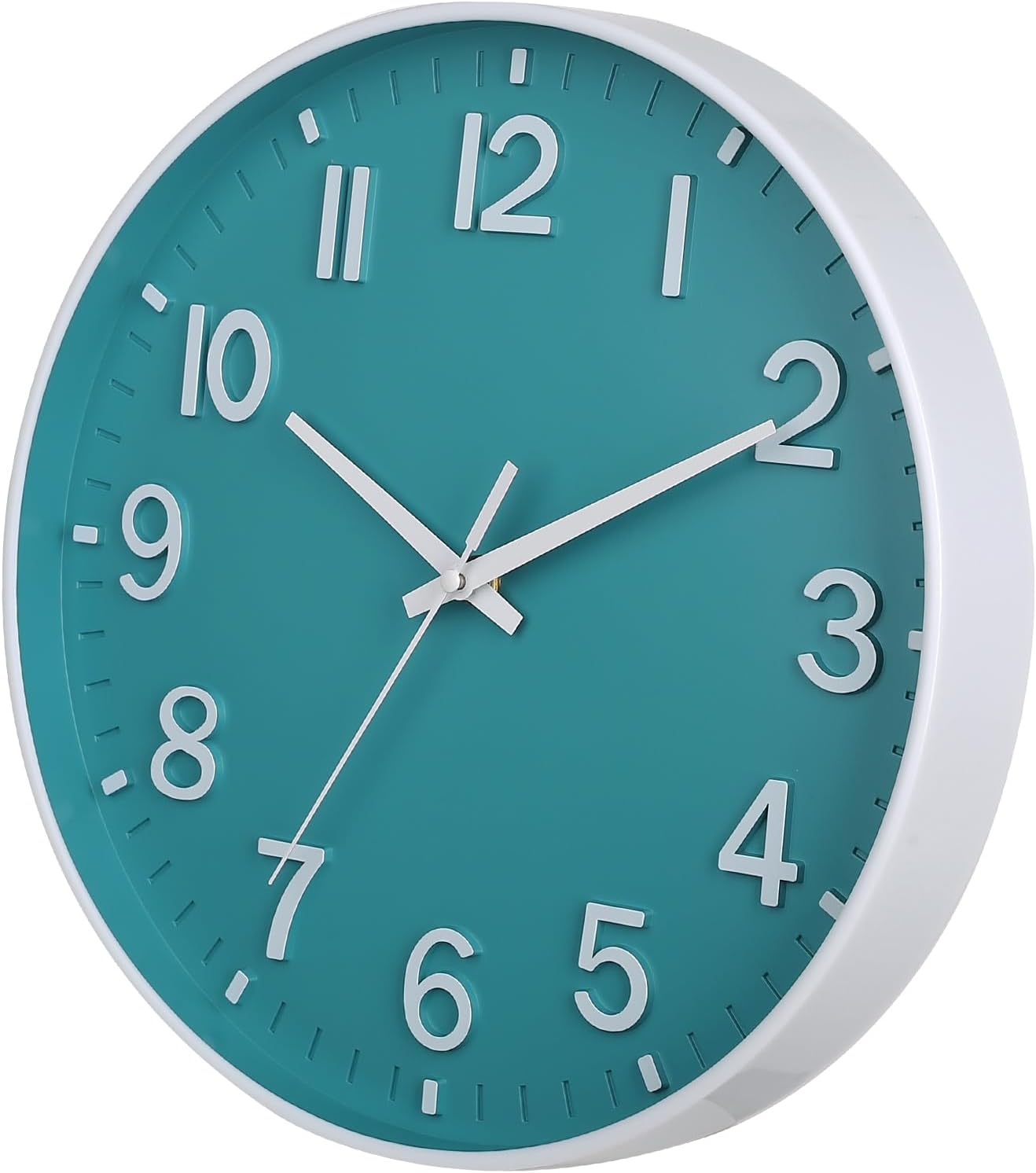 HZDHCLH Wall Clocks Battery Operated,12 inch Silent Non Ticking Modern Wall Clock for Living Room Bedroom Kitchen Office Classroom Decor (Olive Green and Gold)