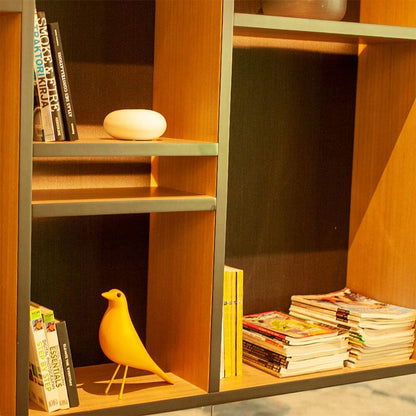 Mid Century Sculpture House Bird - Office Decor Desk Dove Ornament Arts Gift Replica (Yellow)