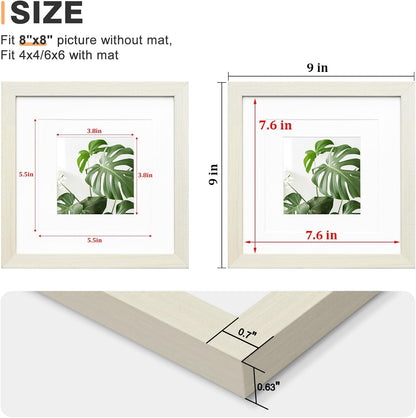 Egofine 12x16 Picture Frame Black, Covered by Plexiglass Made of Solid Wood, Display Pictures 9x12 and 11x14 with Mat or 12x16 Without Mat, for Wall Mounting Photo Frame - Colors A