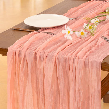 Socomi 3pcs Sage Green Cheesecloth Table Runner Summer Boho Rustic Gauze 120 inch 10FT Cheese Cloth Sheer Runner for Wedding Party Baby Shower Home Decor Holiday Decorations