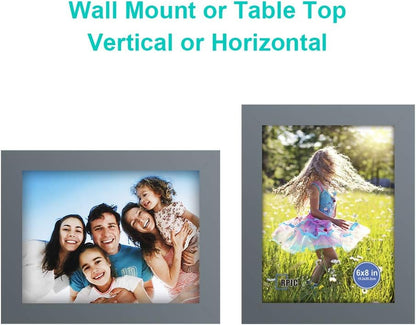 RPJC 5x7 Picture Frames Made of Solid Wood High Definition Glass for Table Top Display and Wall Mounting Photo Frame Black