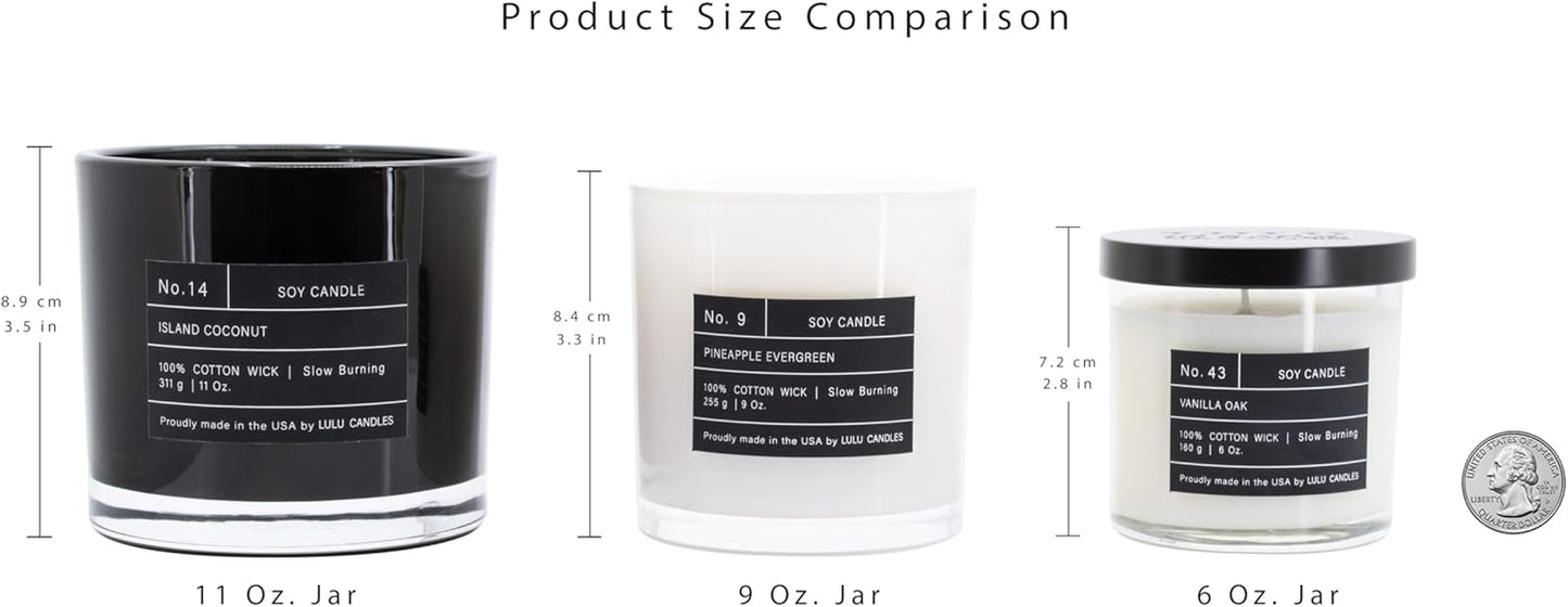 Lulu Candles | Jasmine, Oud & Sandalwood | Luxury Scented Soy Jar Candle | Hand Poured in The USA | Highly Scented & Long Lasting (9 Oz.)