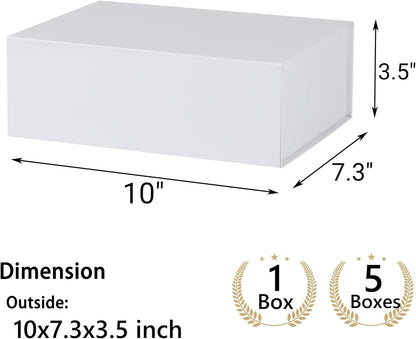 Pink Gift Box,10x7.3x3.5 Gift Boxes With Lids For Presents Includes Ribbon And Diy Printable Sticker Paper,Bridesmaid Proposal Box,Magnetic Gift Box For Birthday,Wedding,Graduation - Colors A