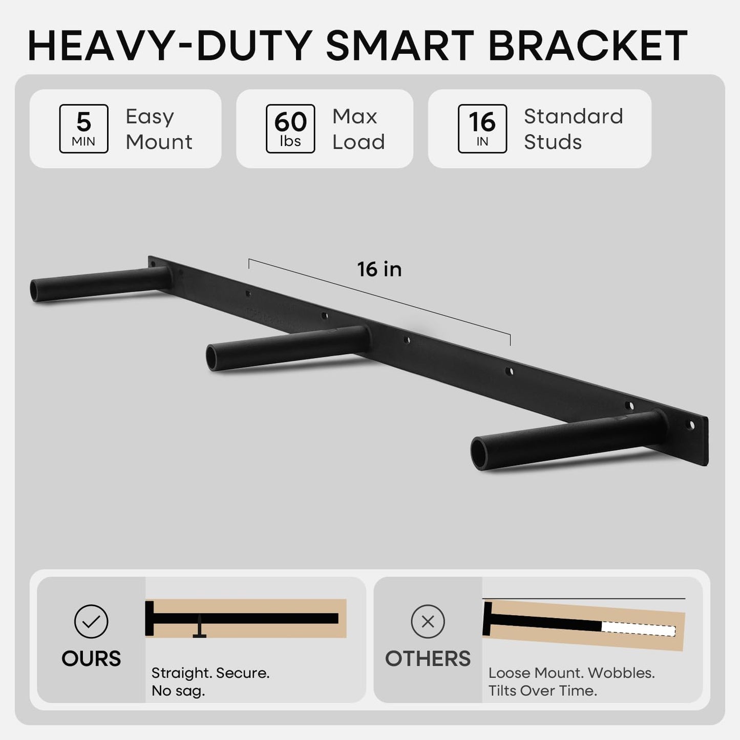 Homeforia 24 inch Natural Floating Shelf, High End Solid Real Wood 24inch Small Floating Shelves for Wall Mounted, Natural Wooden Floating Shelves, Heavy Duty Bracket, 24 X 6.5 X 1.75 in, Set of 2