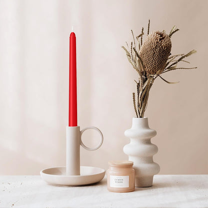 4 Pack Ivory Taper Candles - Taper Candles 10 Inch Dripless, Smokeless & Unscented - 8 Hours Long Burning - Hand Poured Tall Candlesticks - Ideal for Weddings, Dinner Parties, and Home Decor