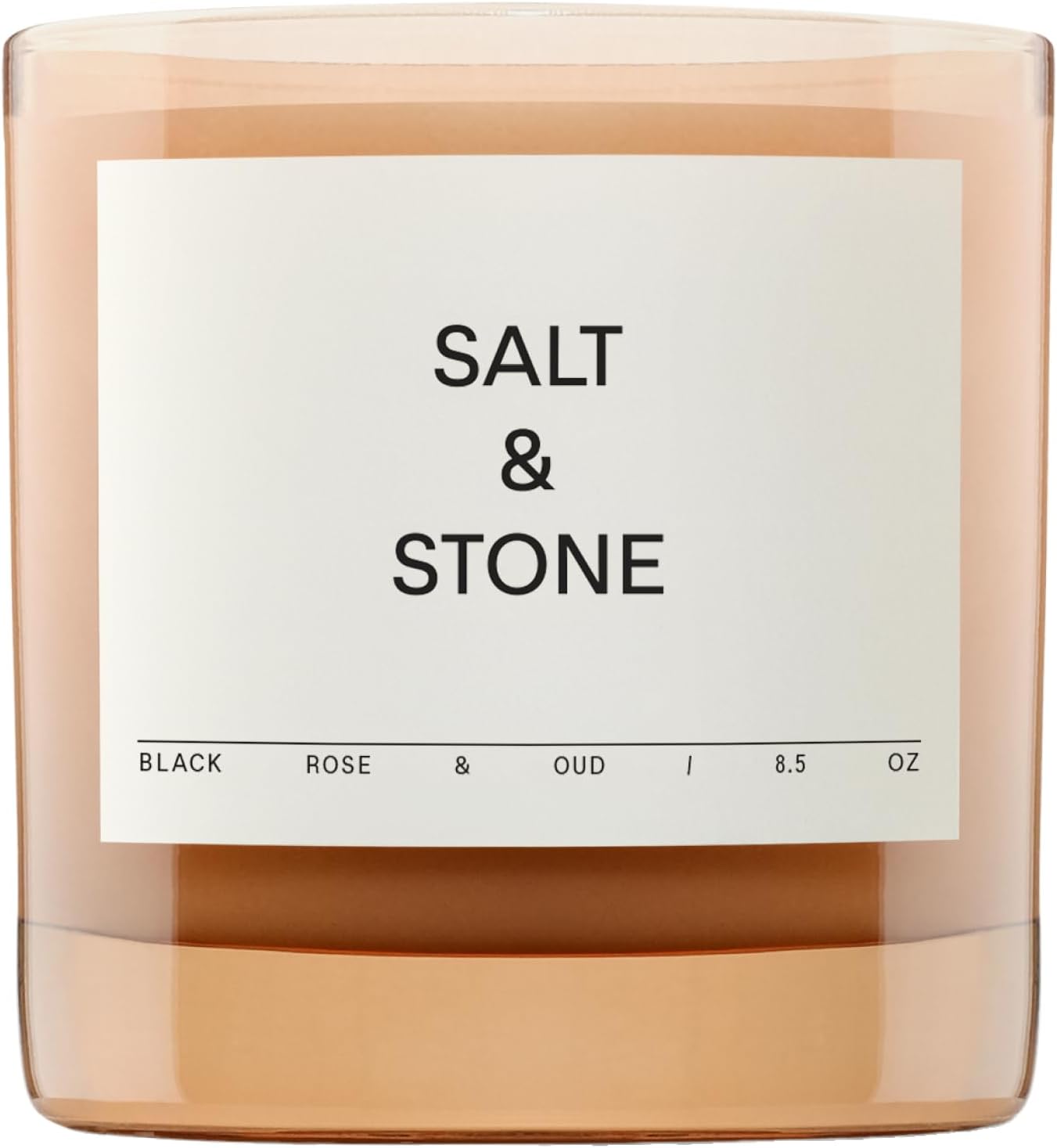 Salt & Stone Scented Candle for Women & Men | Coconut & Soy Blend Wax | Hand-Poured, Aromatic & Fragrant | 100% Cotton Wick | Long-Lasting 50 Hour Burn Time | Santal & Vetiver 8.5 oz