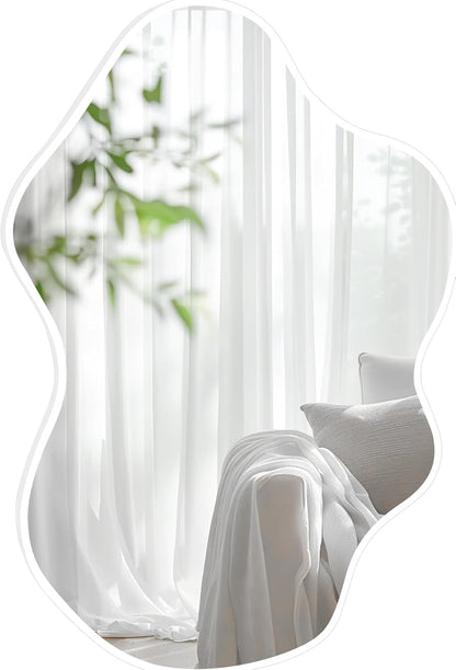 White Round Mirror 30 Inch, Circle Wall Mirrors for Bathroom, Bedroom Living Room or Entryway