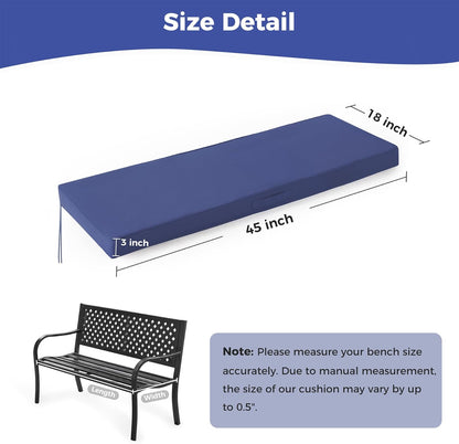 IPYNBAP Outdoor Bench Cushions for Outdoor Furniture, 48x18x3 Inch, Waterproof Bench Pillow, Fade Resistant Long Bench Seat Pads for Garden, Indoor, Porch Swing, Navy Blue