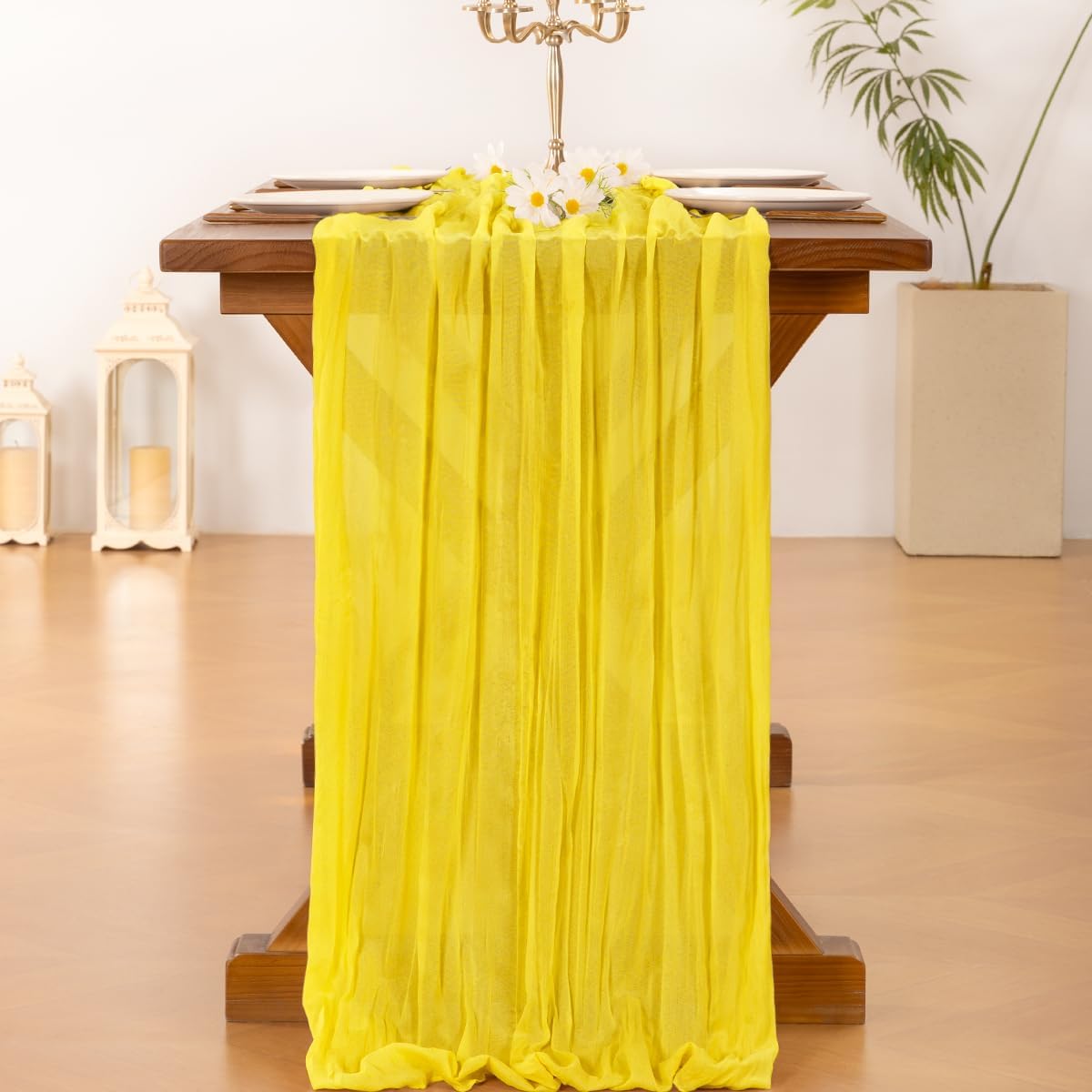 Socomi 3pcs Sage Green Cheesecloth Table Runner Summer Boho Rustic Gauze 120 inch 10FT Cheese Cloth Sheer Runner for Wedding Party Baby Shower Home Decor Holiday Decorations