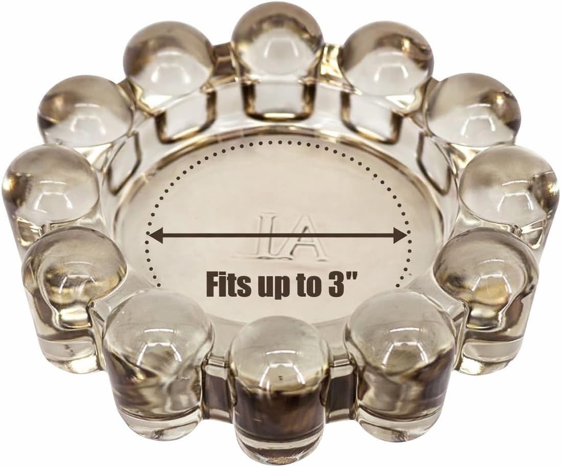 Alice Lane Original Bubble Candle Dish – Chic Smoky Glass Candle Dish for Home Decor – Decorative Modern Candle Holder for Small Candles & Diffusers