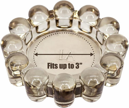 Alice Lane Original Bubble Candle Dish – Chic Smoky Glass Candle Dish for Home Decor – Decorative Modern Candle Holder for Small Candles & Diffusers