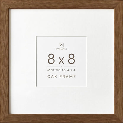 5x7 Picture Frame, Solid Oak Wood 5 x 7 Photo Frame with Mat to 4x6, 7x5 Picture Frames for Wall and Tabletop Display, (Walnut Set of 1)