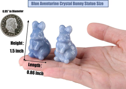 DUQGUHO Bunny Decor Easter Rabbit Decor Crystals Easter Gifts Decoration Bunny Statue Amethyst Crystals Figurines Bunny 1.5’’