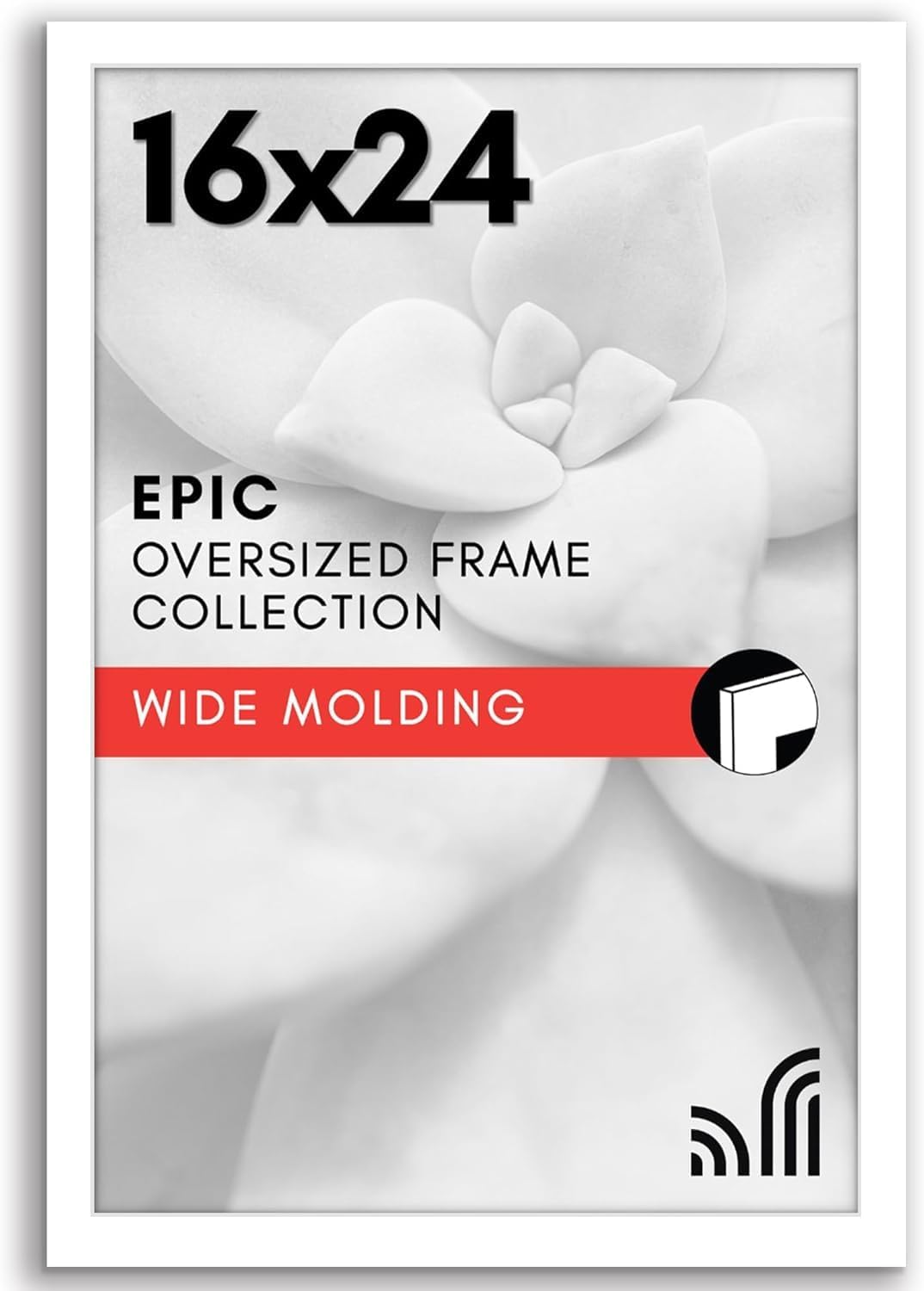 Americanflat 16x20 Picture Frame with Polished Plexiglass - Black Picture Frame - Wide Photo Frames Made of Engineered Wood for Vertical or Horizontal Wall Display - Epic Collection - Black - Colors C