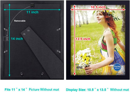 RPJC 5x7 Picture Frames Made of Solid Wood High Definition Glass for Table Top Display and Wall Mounting Photo Frame Black