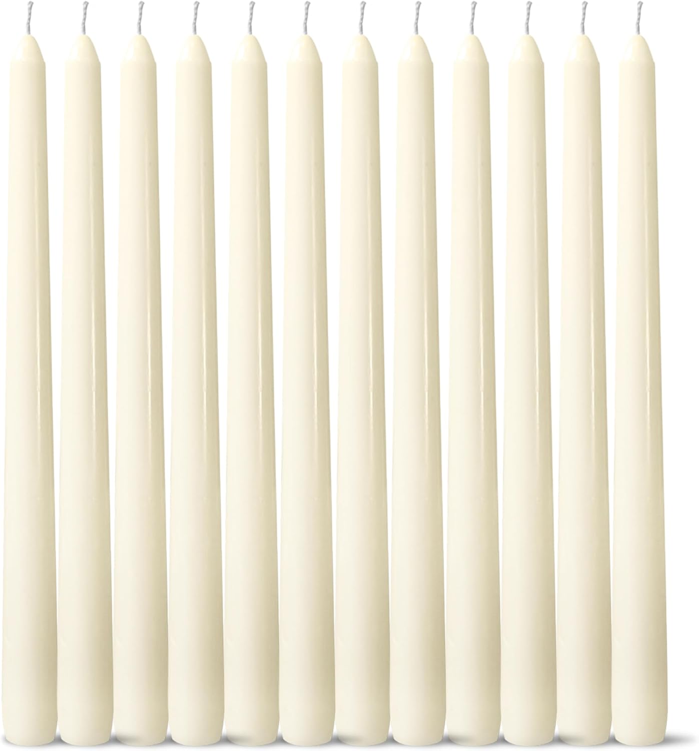 4 Pack White Taper Candles丨Taper Candles 10 Inch Dripless丨Unscented & Smokeless Candlesticks Bulk丨7-8 Hours Long Burning Tall Candles丨Ideal for Christmas Weddings Parties Dinner