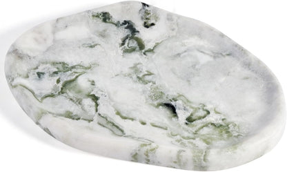 Koville Luxurious Natural Marble Vanity Tray, Cloud Shape Serving Stone Key Tray for Home Decor, 10" x 7" Marble Storage Trays for Bathroom, Stone Plate Holder for Perfume, Candle and Jewelry