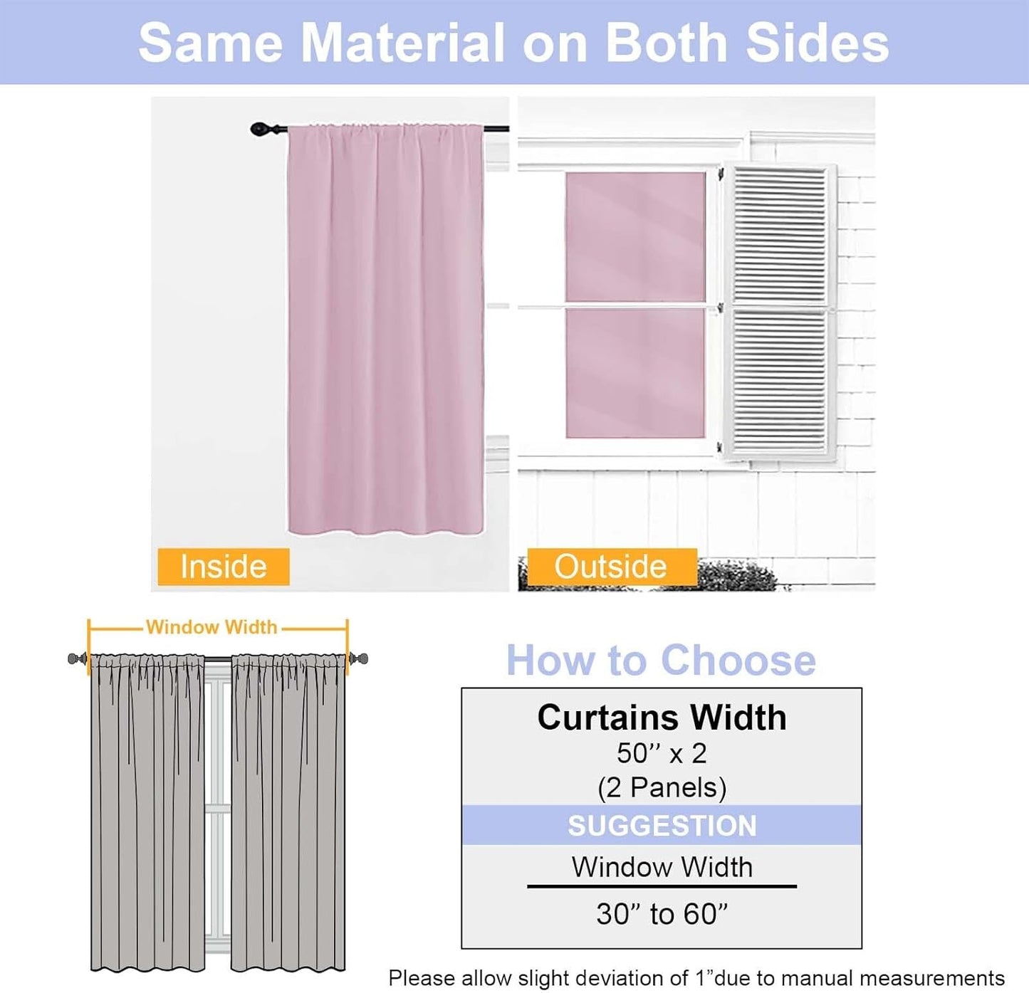 Simplebrand Ava Sage Green Blackout Curtains for Bedroom 63 Inch Length 2 Panels Set, Solid Thermal Insulated Energy Saving Rod Pocket Window Treatment Curtains Blackout Drapes, W40 x L63 Inch, Sage - Colors C