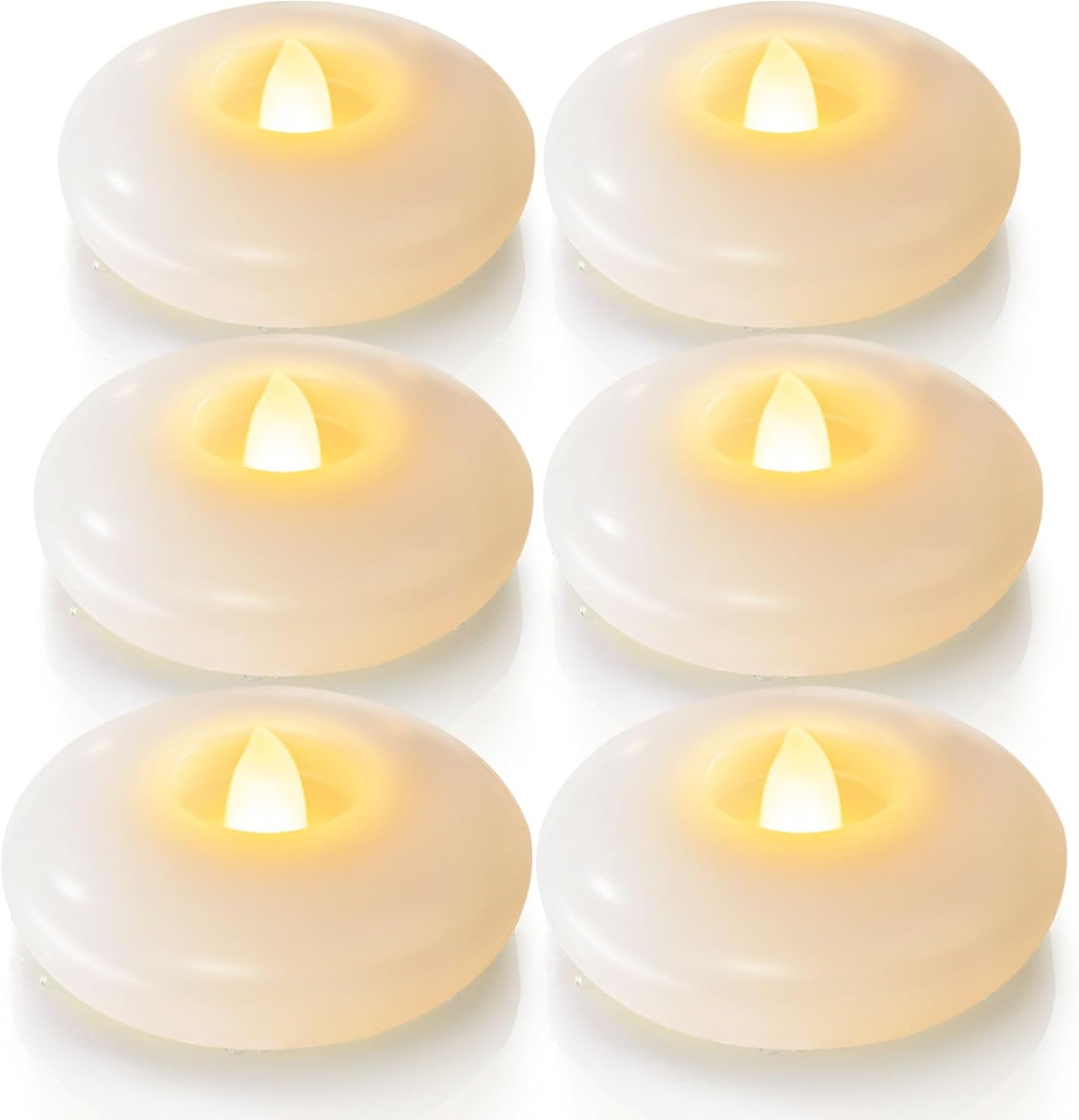 Homemory 24 Pack 3” Flameless Led Floating Candles, 200 Hour White Battery Operate Waterproof Tealights for Cylinder Vases, Centerpieces at Wedding Decor, Party, Pool