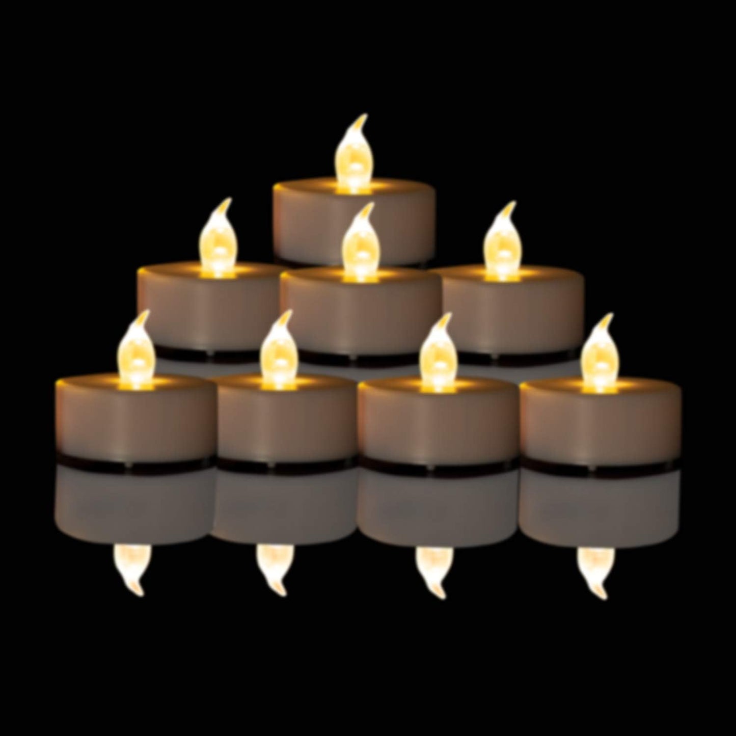 Nancia 100PACK Flameless LED Tea Lights Candles, Realistic and Bright Flickering Long Lasting 200Hours Battery-Powered, Ideal Party, Wedding, Birthday, Gifts Home Decoration Warm Yellow