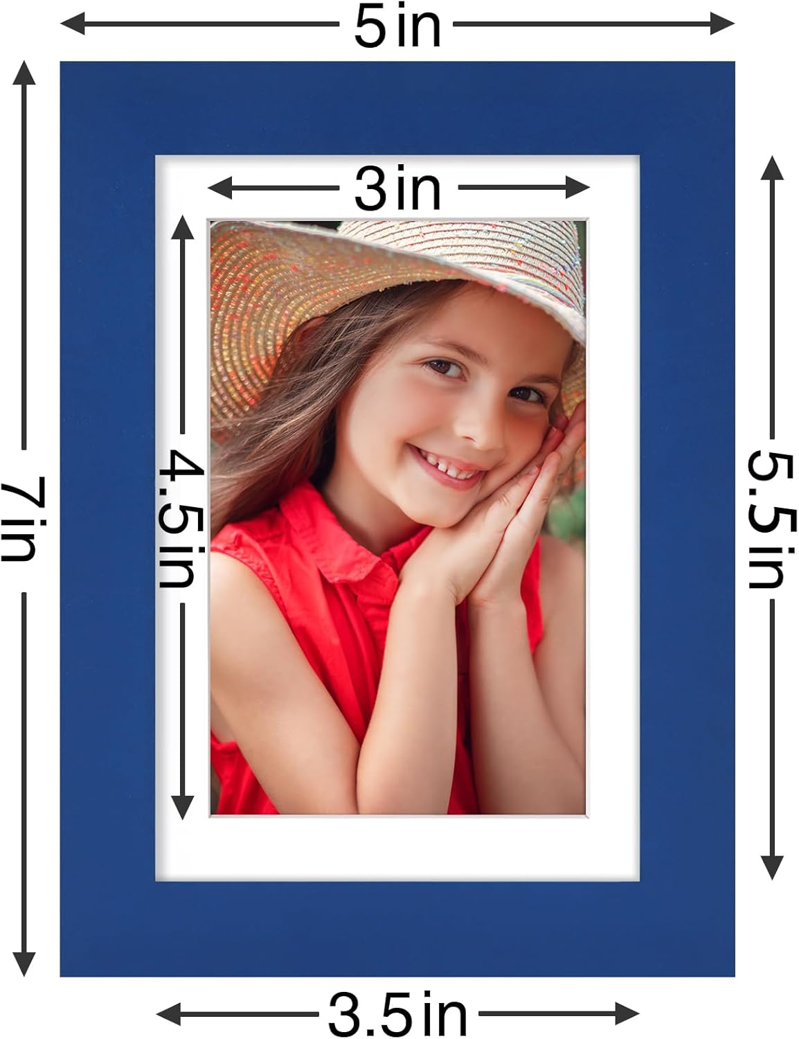 Vittanly 8x10 Picture Frames Set of 9, Shatter Resistant Plexiglass, Display 5x7 Pictures with Mat or 8x10 without Mat, Photo Frames for Wall or Tabletop, Engineered Wood, Black - Colors B