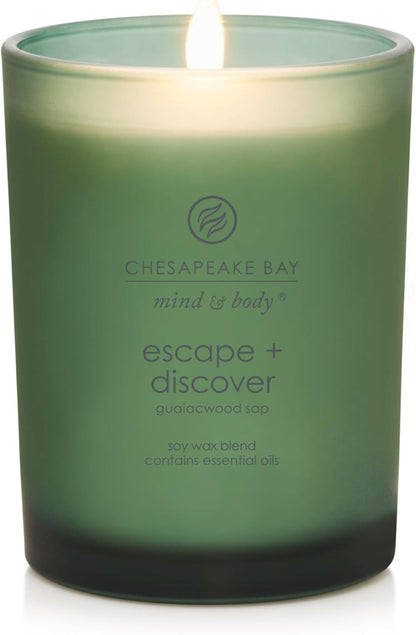 Chesapeake Bay Candle PT40886 Scented Candle Awaken + Invigorate (Lemongrass Eucalyptus) Medium Green Home Décor