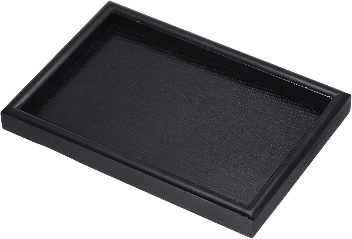 PATIKIL Wood Serving Tray 12x8 Inch Outer Base, Rectangular Decorative Platter for Home Decor Kitchen Table Candle Holder, Black