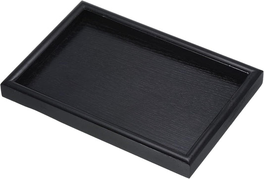 PATIKIL Wood Serving Tray 12x8 Inch Outer Base, Rectangular Decorative Platter for Home Decor Kitchen Table Candle Holder, Black