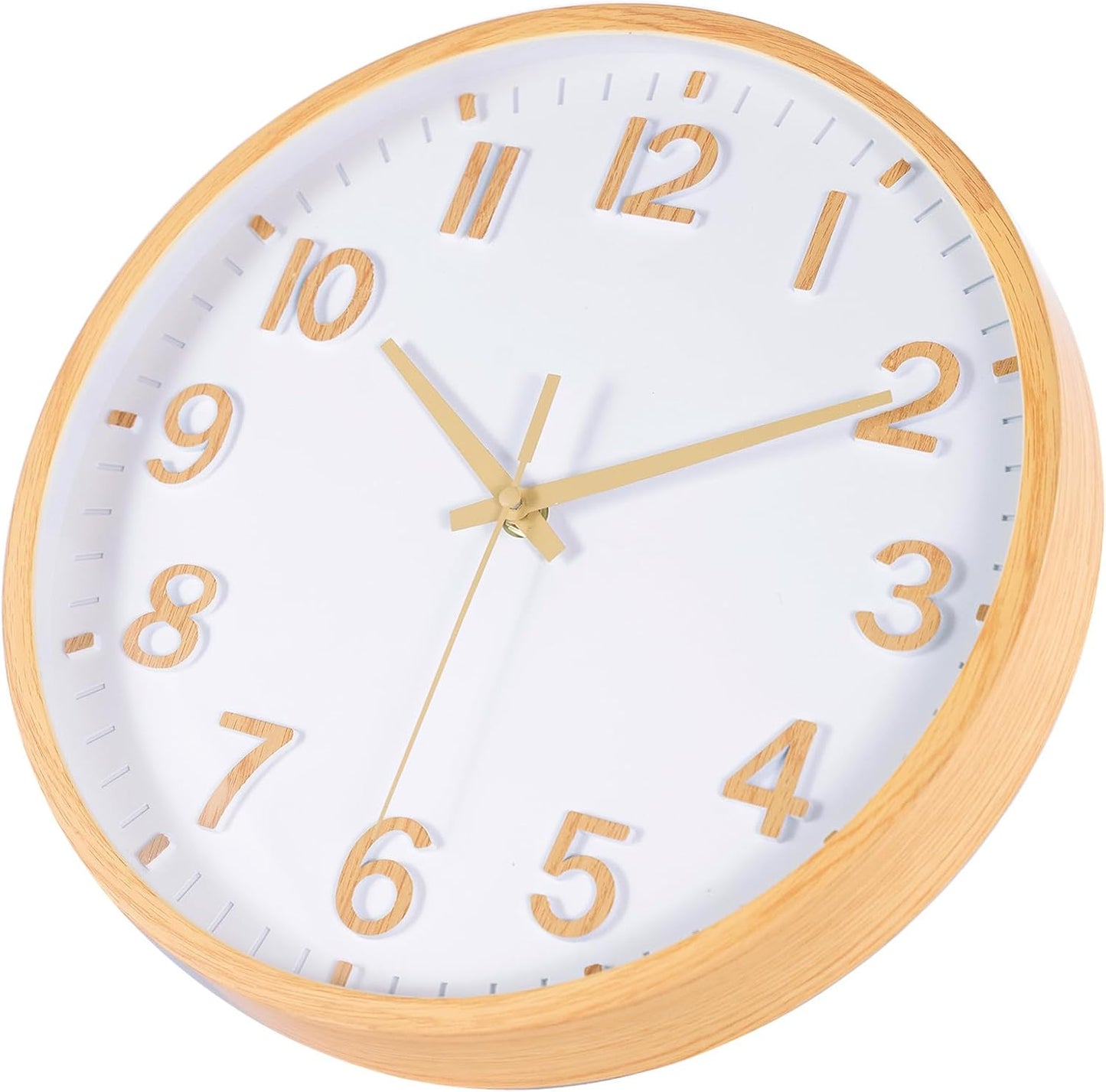 Wall Clocks Battery Operated 8 inch Modern Wall Clock,Silent Non Ticking Wall Clock for Living Room Bedroom Kitchen Office Classroom Decor (Green White)