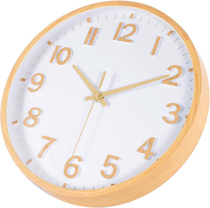 Wall Clocks Battery Operated 8 inch Modern Wall Clock,Silent Non Ticking Wall Clock for Living Room Bedroom Kitchen Office Classroom Decor (Green White)