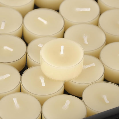 Natural Yellow Beeswax Tealight Candles - 12pcs - Organic Candle Natural Scent Smokeless Clean Burning
