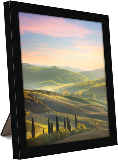 Americanflat 12x18 Poster Frame with Shatter-Resistant Glass - Signature Collection - Gallery-Style Frames Made of Engineered Wood - Photo Frame for Wall Display - Black - Colors C