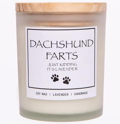 Pug Gifts & Decor, Dog Mom Gifts for Women, Dog Farts Candle, Pet Friendly Lavender Scented Candle