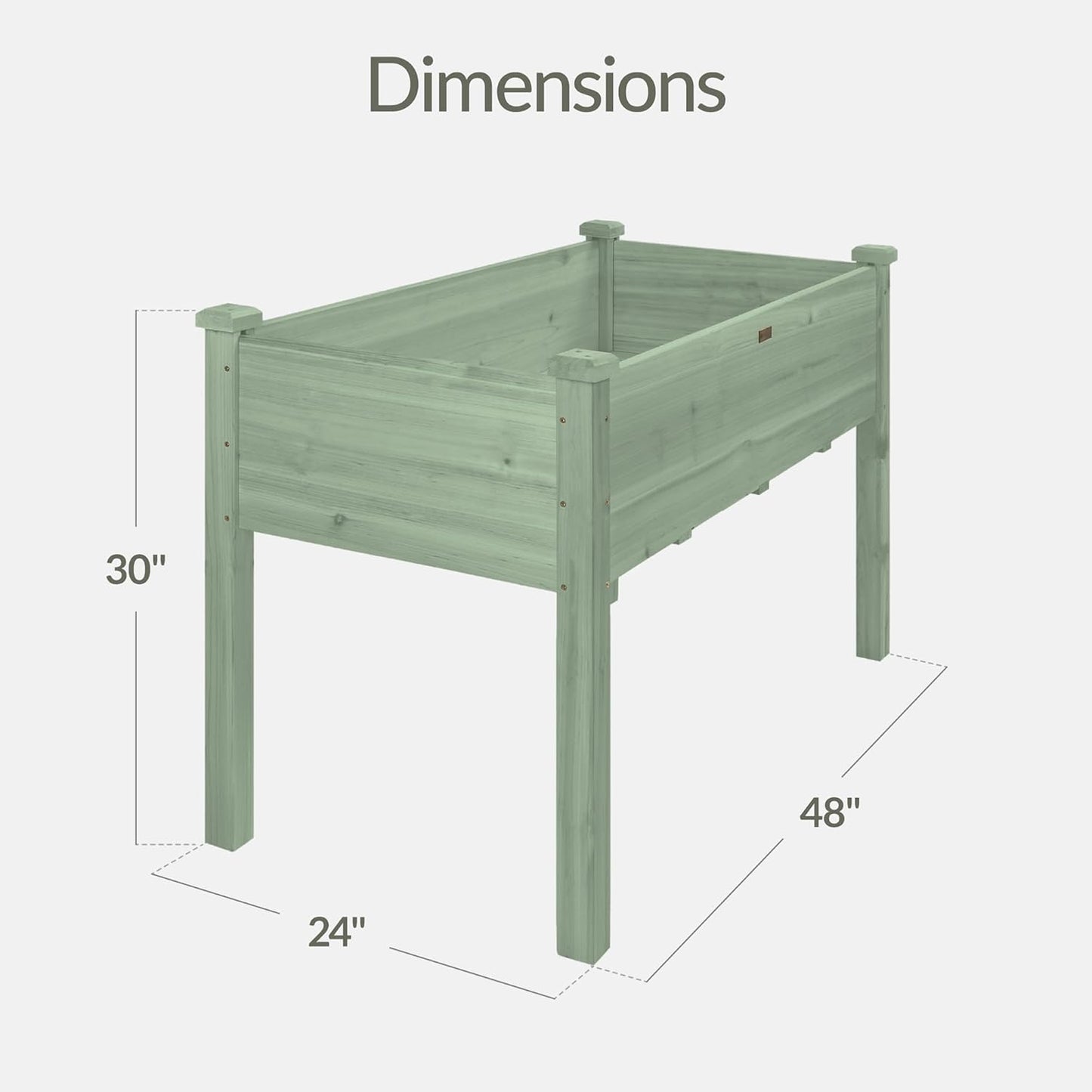 Best Choice Products 72x24x30in Raised Garden Bed, Elevated Wood Planter Box Stand for Backyard, Patio, Balcony w/Divider Panel, 6 Legs, 300lb Capacity - Natural