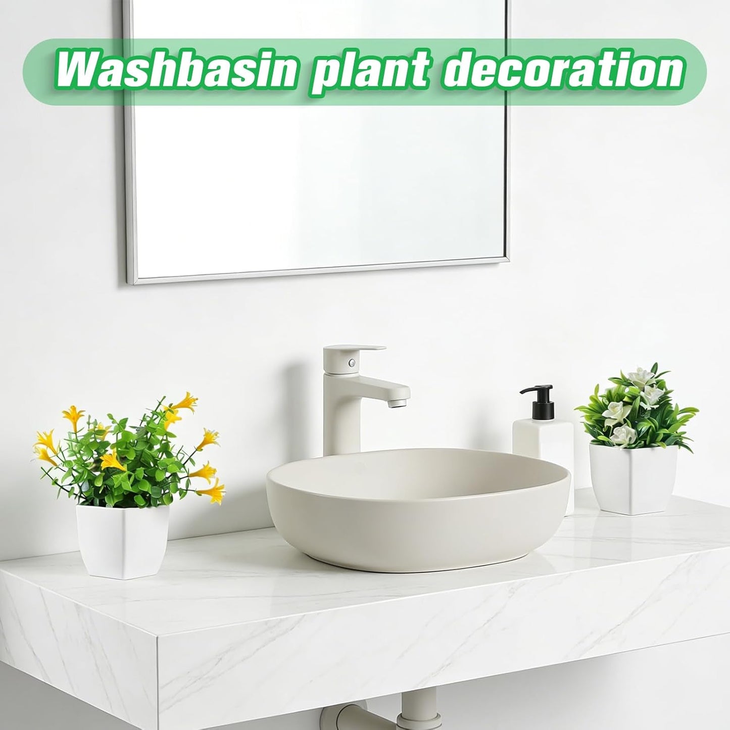 4pcs Fake Small Plants, Artificial Greenery Potted Plant for Home Office Decor, Small Faux Gray Grass Eucalyptus for Bathroom Plants Decoration, Mini Plant Potted Table Shelf Decoration