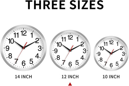 Rohioue Wall Clock Modern 8 Inch Battery Operated Silent Non Ticking Small Analog Clock for Living Room Office Home Bedroom Kitchen Bathroom(Black)